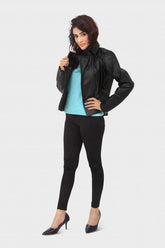 HAARLEM Women KUZE 11190 Leather Jacket Black